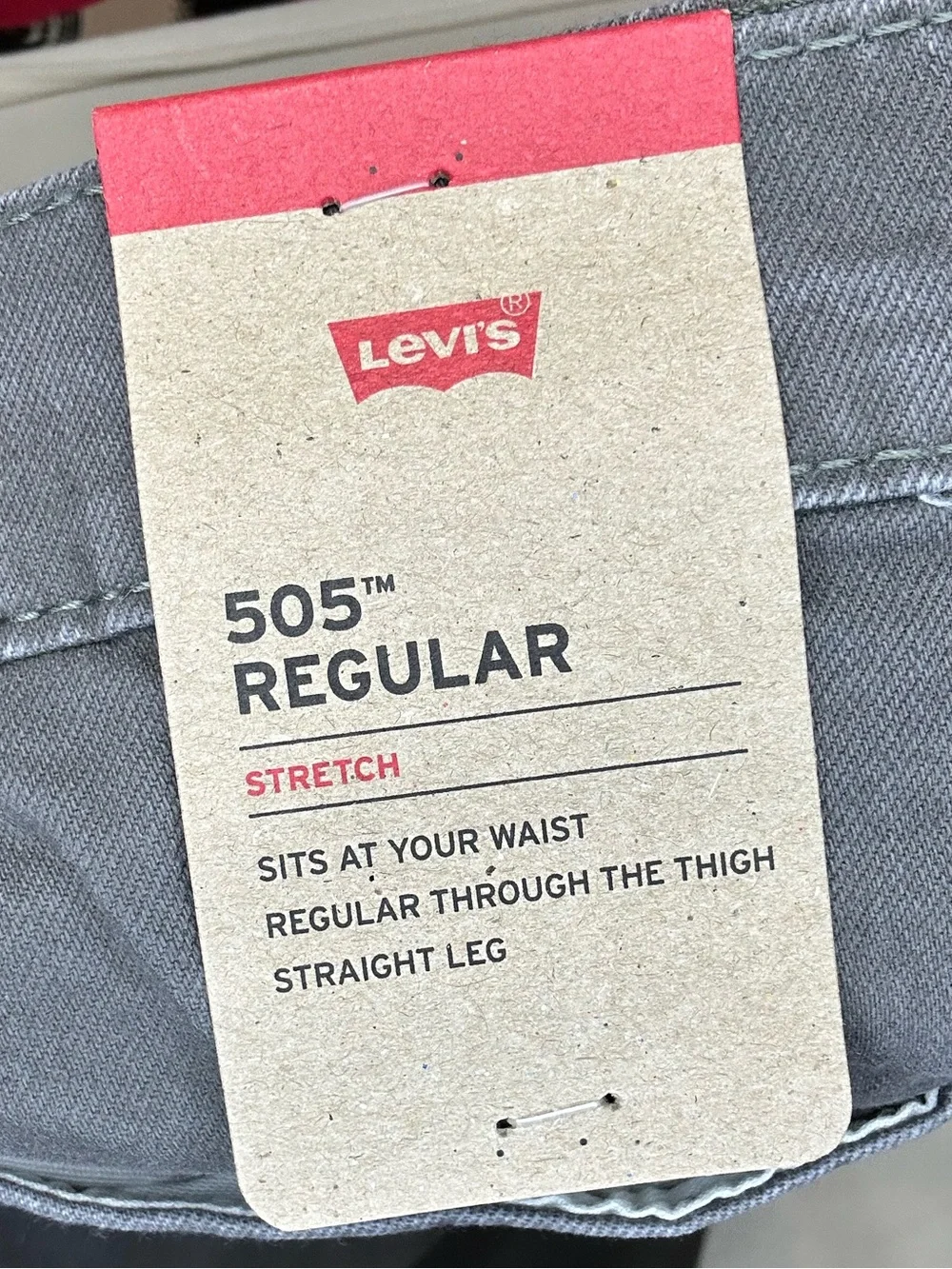 NWT Levi’s Men's Straight-Leg Gray Jeans - 505 Style 32x32
